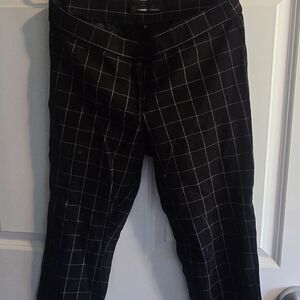 Amanda & Chelsea Black Trousers with Windowpane Pattern